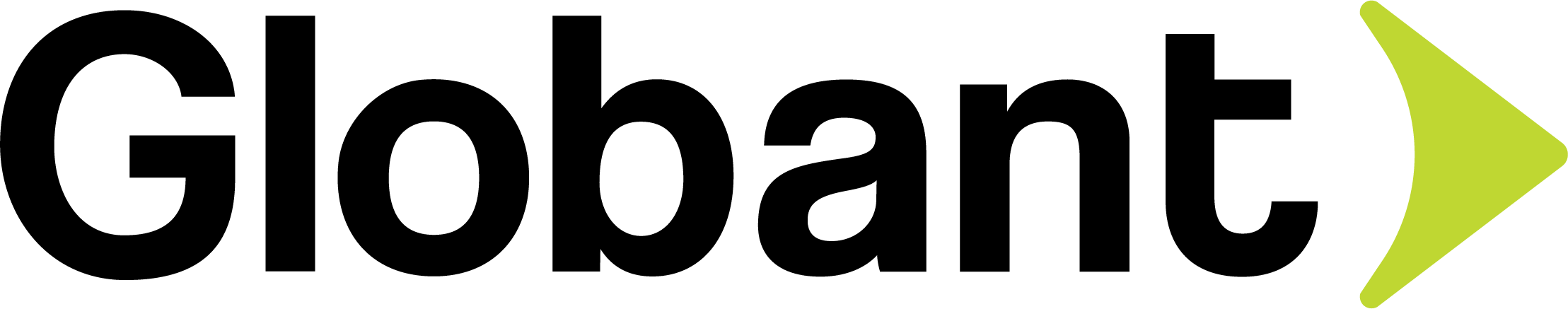 logo globant Logotipo da Globant. Trata-se de um logo com a palavra “Globant” em preto. No final, do lado direito, tem uma seta verde.