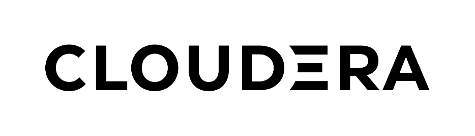 logo cloudera Logotopo da empresa Cloudera. O nome “Cloudera” está escrito na cor preta. Há uma estilização na letra “E”, formando o símbolo de uma base de dados (três linhas paralelas).