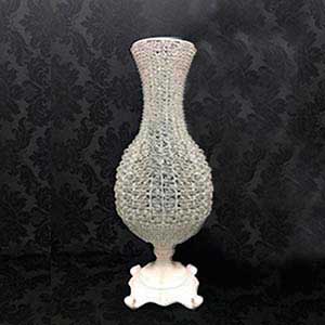 Vaso cristal bojudo M -locação de peças decorativas