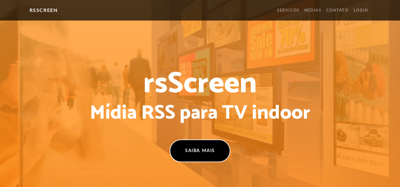 Plataforma de Conteúdo para Mídia Indoor RSScreen